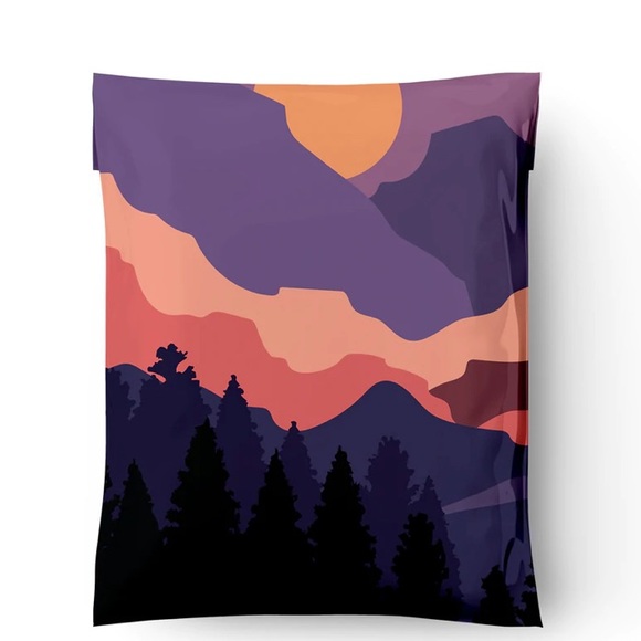 25 10X13 Bags Poly Mailers, Mountain Sunset Shipping Envelopes PRICE FIRM Fall - Picture 6 of 10